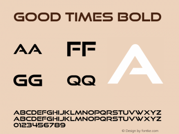 GoodTimesRg-Bold Version 4.102图片样张
