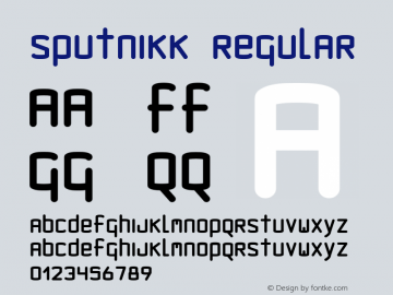 Sputnikk Regular 001.000 Font Sample