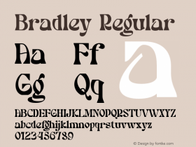 Bradley Version 1.00;March 8, 2022;FontCreator 13.0.0.2680 64-bit图片样张