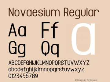 Novaesium Version 1.00;December 29, 2021;FontCreator 13.0.0.2683 32-bit图片样张