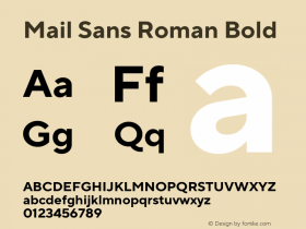 Mail Sans Roman Bold 2.100图片样张