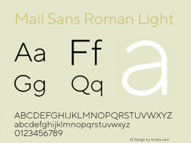 Mail Sans Roman Light 2.100图片样张