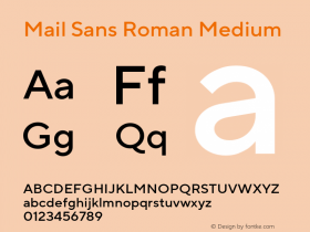 Mail Sans Roman Medium 2.100图片样张