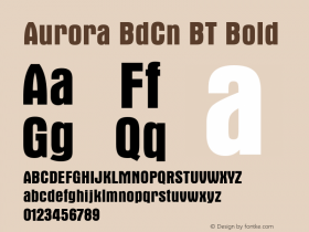 Aurora BdCn BT Bold Version 1.01 emb4-OT图片样张