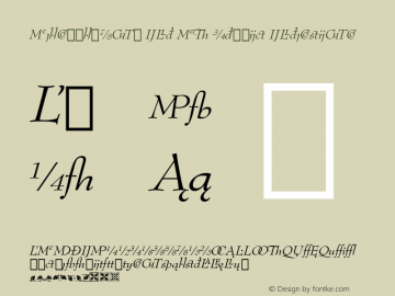 BernhardMod Ext BT Italic Extension Version 1.01 emb4-OT图片样张