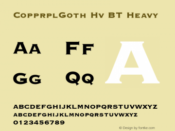 CopprplGoth Hv BT Heavy Version 1.01 emb4-OT图片样张