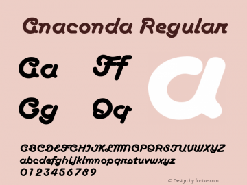 Anaconda Regular The IMSI MasterFonts Collection, tm 1995 IMSI Font Sample