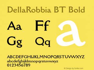 DellaRobbia BT Bold Version 1.01 emb4-OT图片样张