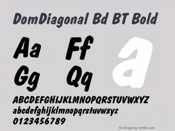 DomDiagonal Bd BT Bold Version 1.01 emb4-OT图片样张