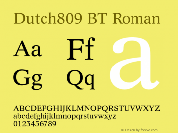 Dutch809 BT Roman Version 1.01 emb4-OT图片样张