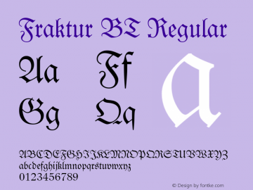 Fraktur BT Version 1.01 emb4-OT图片样张