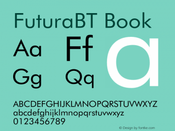 FuturaBT Book Version 3.10, build 19, s3图片样张