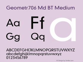 Geometr706 Md BT Medium Version 1.01 emb4-OT图片样张