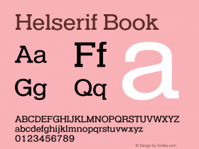 Helserif-Boo Version 1.000;PS 1.00;hotconv 1.0.57;makeotf.lib2.0.21895图片样张