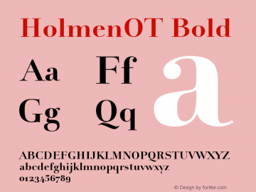 HolmenOT-Bold Version 7.502; 2007图片样张
