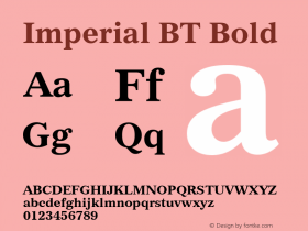 Imperial BT Bold Version 1.01 emb4-OT图片样张