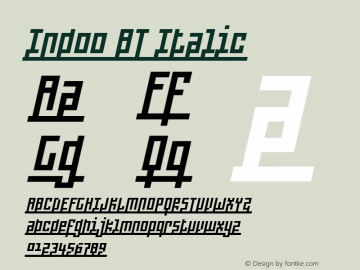 Indoo BT Italic Version 1.00图片样张