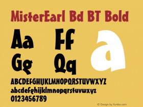 MisterEarl Bd BT Bold Version 1.01 emb4-OT图片样张