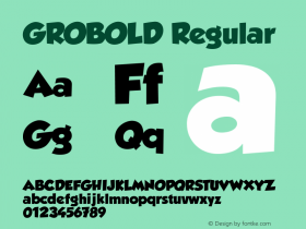 GROBOLD Regular 001.000 Font Sample