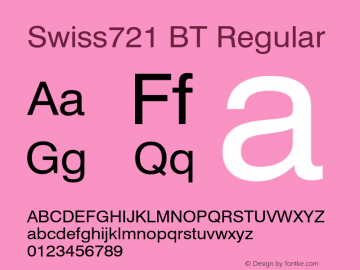 Swiss721 BT Regular Version 5.0图片样张