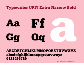 TypewriterURWExtNar-Bol Version 1.000;PS 1.00;hotconv 1.0.57;makeotf.lib2.0.21895图片样张