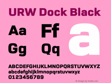 URW Dock Black Version 1.000;hotconv 1.0.105;makeotfexe 2.5.65592图片样张
