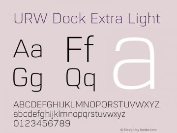 URW Dock Extra Light Version 1.000;hotconv 1.0.105;makeotfexe 2.5.65592图片样张