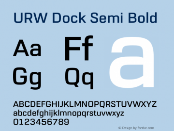 URW Dock Semi Bold Version 1.000;hotconv 1.0.105;makeotfexe 2.5.65592图片样张