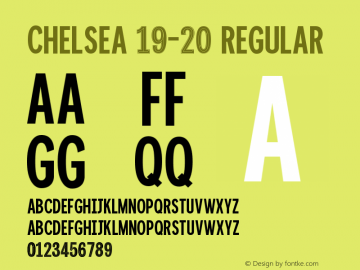 Chelsea 19-20 Version 1.002;Fontself Maker 3.1.2图片样张