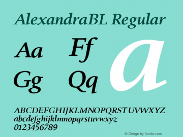 AlexandraBL Black Italic Version 001.000图片样张