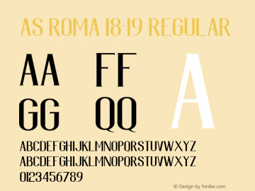 AS Roma 18-19 www.footballfonts.com图片样张