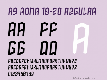 AS Roma 19-20 Version 1.002;Fontself Maker 3.1.2图片样张