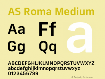 AS Roma Medium Version 2.100;hotconv 1.0.109;makeotfexe 2.5.65596图片样张