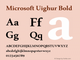 Microsoft Uighur Bold Version 6.00图片样张