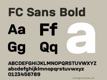 FC Sans Bold Version 0.001;PS 0.1;hotconv 1.0.88;makeotf.lib2.5.647800 DEVELOPMENT图片样张