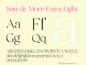 San de More Extra Light Version 1.000图片样张