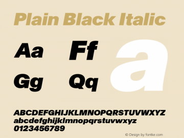 Plain Black Italic Version 2.002图片样张