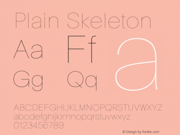 Plain Skeleton Version 2.002图片样张