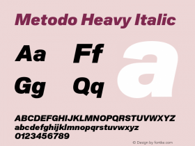 Metodo Heavy Italic Version 1.001; build 0001图片样张