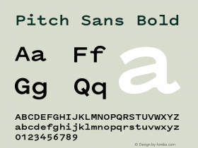 Pitch Sans Bold Version 1.001图片样张