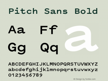 Pitch Sans Bold Version 1.001图片样张
