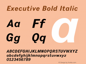 Executive Bold Italic Version 2.001图片样张