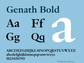 Genath Bold Version 4.001图片样张