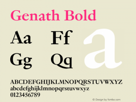 Genath Bold Version 4.001图片样张