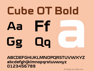 CubeOT-Bold Version 7.504; 2012; Build 1021图片样张
