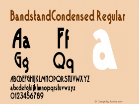 BandstandCondensed Regular Rev. 003.000 Font Sample