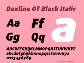 Daxline OT Black Italic Version 7.504; 2006; Build 1025图片样张