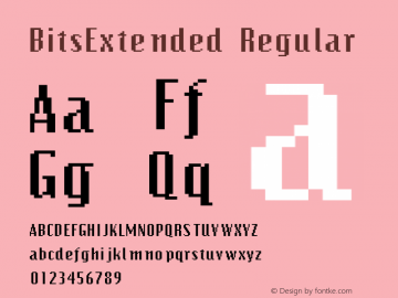 BitsExtended Regular Rev. 003.000 Font Sample