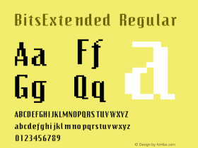 BitsExtended Regular Rev. 003.000 Font Sample