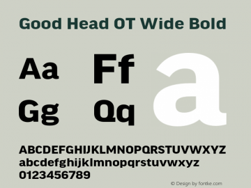 Good Head OT Wide Bold Version 7.60图片样张